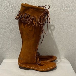 Knee high handmade moccasins